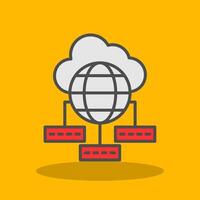Data Sumit Filled Shadow Icon vector