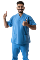 retrato do indiano masculino enfermeira vestindo uniforme png