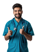 Porträt von indisch männlich Krankenschwester tragen Uniform png