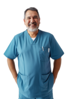 portrait of Mexican fat male doctor png