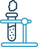 Test Tube Line Blue Two Color Icon vector