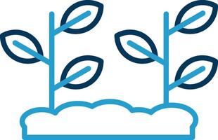 Plants Line Blue Two Color Icon vector