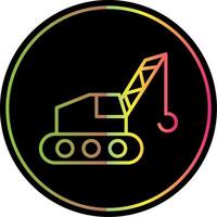 Crane Line Gradient Due Color Icon Design vector