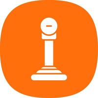 Gear Glyph Curve Icon Design vector