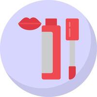 Lip Gloss Flat Bubble Icon vector