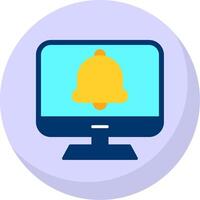 Computer Flat Bubble Icon vector