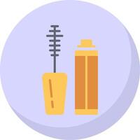 Mascara Flat Bubble Icon vector