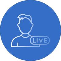 Man Flat Bubble Icon vector