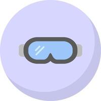 Goggles Flat Bubble Icon vector
