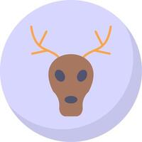 Stag Flat Bubble Icon vector