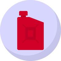 Petrol Can Flat Bubble Icon vector