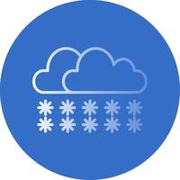 nieve plano burbuja icono vector