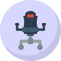 juego de azar silla plano burbuja icono vector