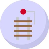 Rail Flat Bubble Icon vector