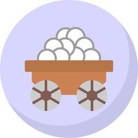 Wagon Flat Bubble Icon vector