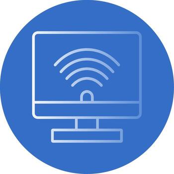 Computer Flat Bubble Icon vector