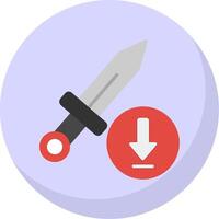 Weapon Flat Bubble Icon vector