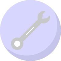 Wrench Flat Bubble Icon vector