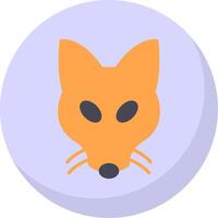 Fox Flat Bubble Icon vector