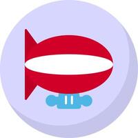 Zeppelin Flat Bubble Icon vector