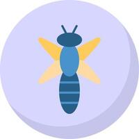 Dragonfly Flat Bubble Icon vector