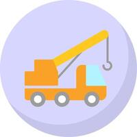 Crane Flat Bubble Icon vector