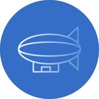 Blimp Flat Bubble Icon vector