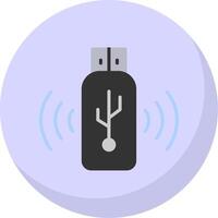 USB plano burbuja icono vector