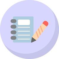 Notes Flat Bubble Icon vector