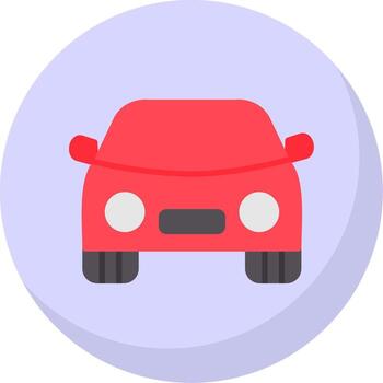 Car Flat Bubble Icon vector