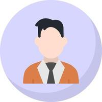 Man Flat Bubble Icon vector