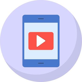 Mobile Flat Bubble Icon vector