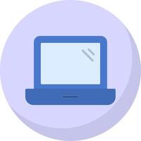 Laptop Flat Bubble Icon vector
