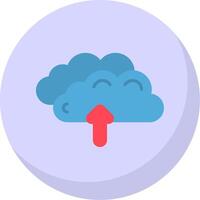 nubes plano burbuja icono vector