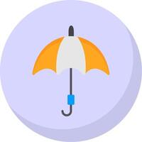 Umbrella Flat Bubble Icon vector