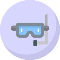 Snorkel Flat Bubble Icon vector