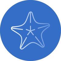 Starfish Flat Bubble Icon vector