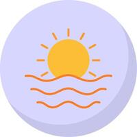 Sun Flat Bubble Icon vector