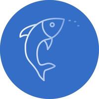 Fish Flat Bubble Icon vector