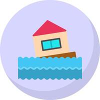 House Flat Bubble Icon vector