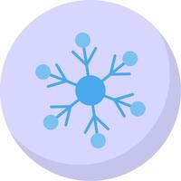 copos de nieve plano burbuja icono vector