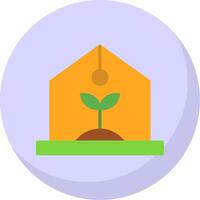 Greenhouse Flat Bubble Icon vector