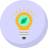 Energy Saving Flat Bubble Icon vector