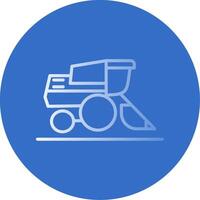 Harvester Flat Bubble Icon vector