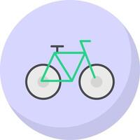 bicicleta plano burbuja icono vector