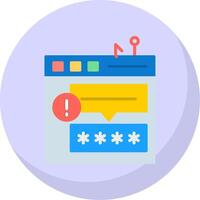 Spoofing Flat Bubble Icon vector