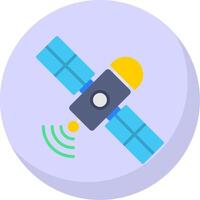 Satellite Flat Bubble Icon vector