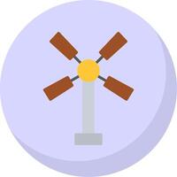 Windmill Flat Bubble Icon vector