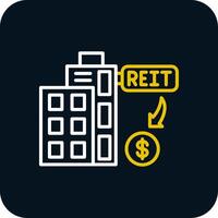 Reit Line Red Circle Icon vector