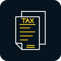 Taxes Line Red Circle Icon vector